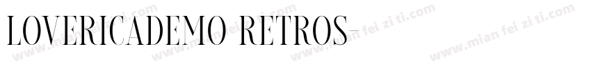LovericaDEMO RetroS字体转换